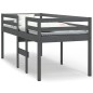 vidaXL Hochbett Grau 90x200 cm Massivholz Kiefer vidaXL Hochbett Grau 90x200 cm Massivholz Kiefer