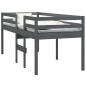 vidaXL Hochbett Grau 90x200 cm Massivholz Kiefer vidaXL Hochbett Grau 90x200 cm Massivholz Kiefer