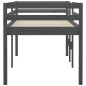 vidaXL Hochbett Grau 90x200 cm Massivholz Kiefer vidaXL Hochbett Grau 90x200 cm Massivholz Kiefer