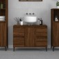 vidaXL Waschbeckenunterschrank Braun Eichen-Optik 80x33x60 cm vidaXL Waschbeckenunterschrank Braun Eichen-Optik 80x33x60 cm
