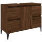 vidaXL Waschbeckenunterschrank Braun Eichen-Optik 80x33x60 cm vidaXL Waschbeckenunterschrank Braun Eichen-Optik 80x33x60 cm