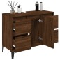 vidaXL Waschbeckenunterschrank Braun Eichen-Optik 80x33x60 cm vidaXL Waschbeckenunterschrank Braun Eichen-Optik 80x33x60 cm