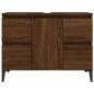 vidaXL Waschbeckenunterschrank Braun Eichen-Optik 80x33x60 cm vidaXL Waschbeckenunterschrank Braun Eichen-Optik 80x33x60 cm