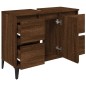 vidaXL Waschbeckenunterschrank Braun Eichen-Optik 80x33x60 cm vidaXL Waschbeckenunterschrank Braun Eichen-Optik 80x33x60 cm