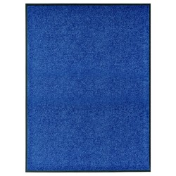 vidaXL Fußmatte Waschbar Blau 90x120 cm 