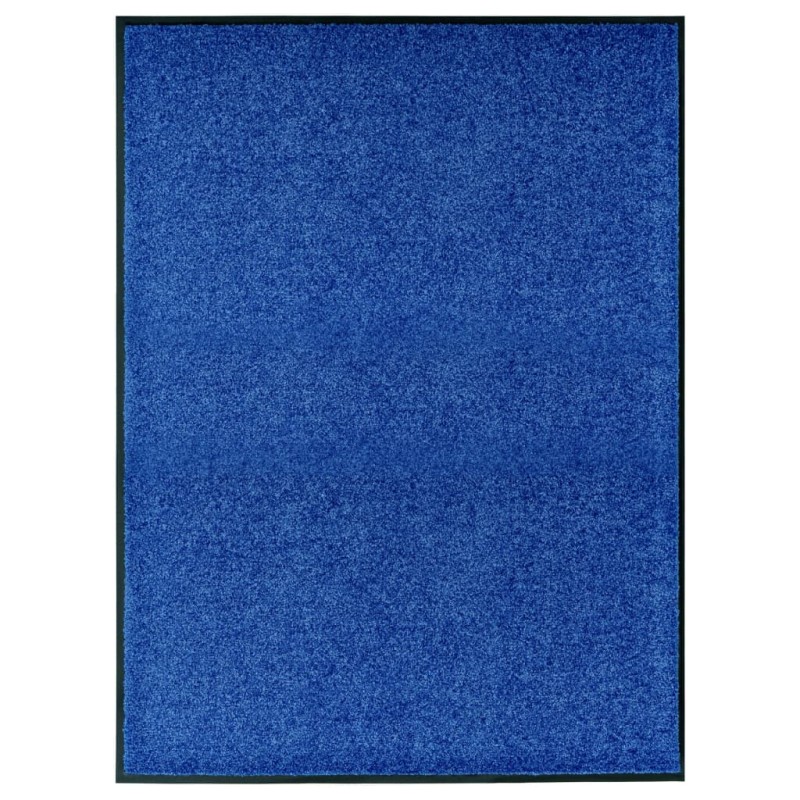 vidaXL Fußmatte Waschbar Blau 90x120 cm vidaXL Fußmatte Waschbar Blau 90x120 cm