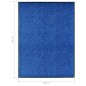 vidaXL Fußmatte Waschbar Blau 90x120 cm vidaXL Fußmatte Waschbar Blau 90x120 cm