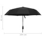 vidaXL Faltbarer Regenschirm Automatisch Schwarz 104 cm vidaXL Faltbarer Regenschirm Automatisch Schwarz 104 cm
