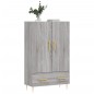 vidaXL Highboard Grau Sonoma 69,5x31x115 cm Holzwerkstoff vidaXL Highboard Grau Sonoma 69,5x31x115 cm Holzwerkstoff