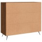 vidaXL Sideboard Braun Eichen-Optik 90x34x80 cm Holzwerkstoff vidaXL Sideboard Braun Eichen-Optik 90x34x80 cm Holzwerkstoff