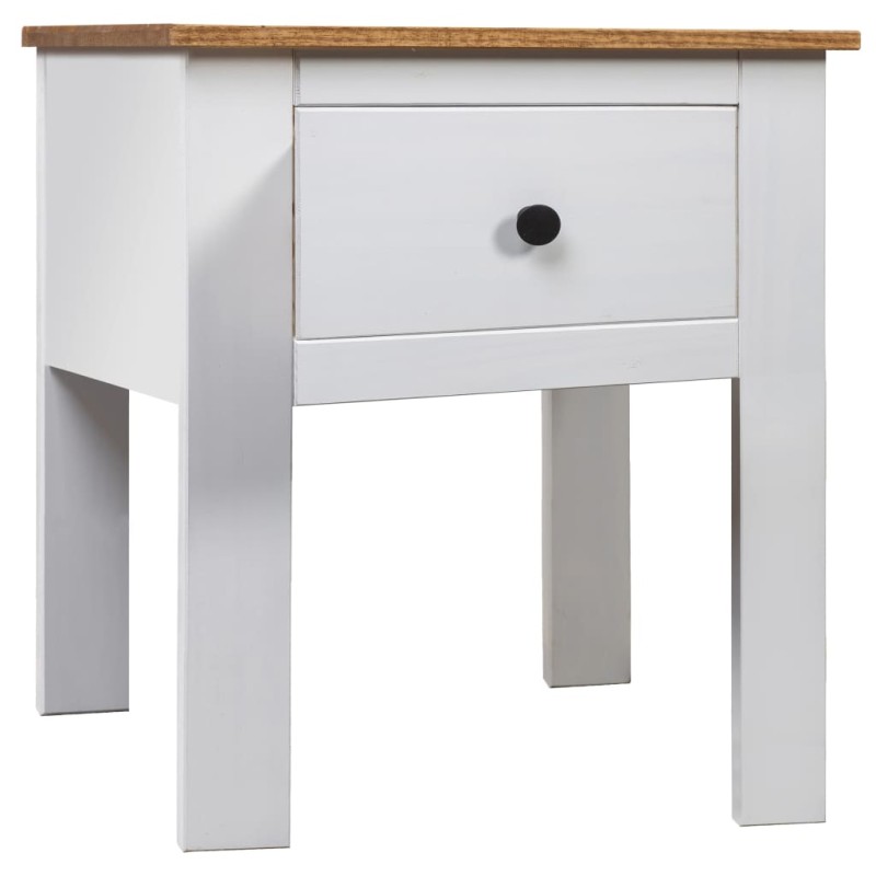 vidaXL Nachttisch Weiß 46x40x57 cm Kiefernholz Panama vidaXL Nachttisch Weiß 46x40x57 cm Kiefernholz Panama