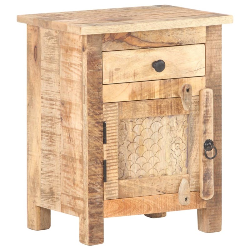 vidaXL Nachttisch 40x30x50 cm Raues Mangoholz vidaXL Nachttisch 40x30x50 cm Raues Mangoholz