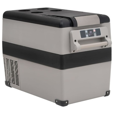 vidaXL Kühlbox mit Tragegriff Grau 55L PP & PE