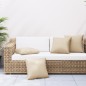 Zierkissen 4 Stk. Beige 50x50 cm Stoff Zierkissen 4 Stk. Beige 50x50 cm Stoff