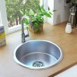 vidaXL Einbauspüle mit Sieb und Siphon Edelstahl vidaXL Einbauspüle mit Sieb und Siphon Edelstahl