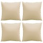 Zierkissen 4 Stk. Beige 50x50 cm Stoff Zierkissen 4 Stk. Beige 50x50 cm Stoff