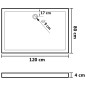 vidaXL Duschtasse ABS Rechteckig Weiß 80x120 cm vidaXL Duschtasse ABS Rechteckig Weiß 80x120 cm