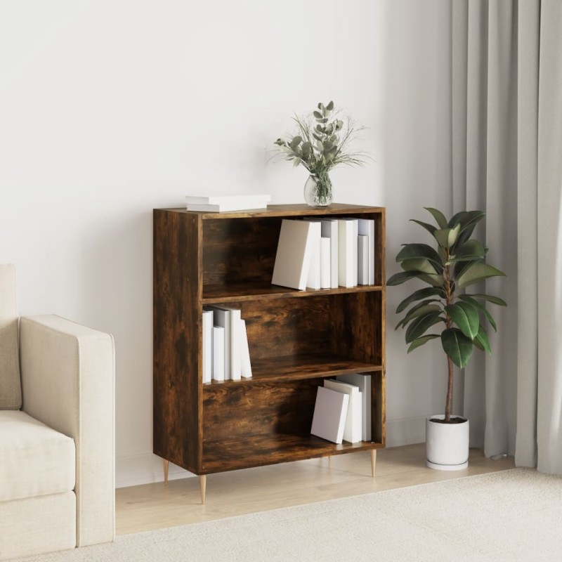 vidaXL Bücherregal Räuchereiche 69,5x32,5x90 cm Holzwerkstoff vidaXL Bücherregal Räuchereiche 69,5x32,5x90 cm Holzwerkstoff