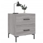 vidaXL Nachttisch Grau Sonoma 40x35x47,5 cm Holzwerkstoff vidaXL Nachttisch Grau Sonoma 40x35x47,5 cm Holzwerkstoff