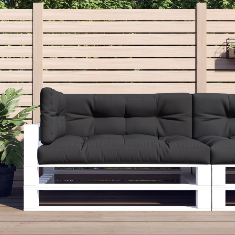 vidaXL Palettenkissen 3-tlg. Schwarz Stoff vidaXL Palettenkissen 3-tlg. Schwarz Stoff