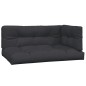 vidaXL Palettenkissen 3-tlg. Schwarz Stoff vidaXL Palettenkissen 3-tlg. Schwarz Stoff