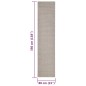 vidaXL Teppich Natur Sisal 80x350 cm Sandfarbe vidaXL Teppich Natur Sisal 80x350 cm Sandfarbe
