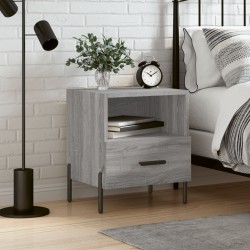 vidaXL Nachttisch Grau Sonoma 40x35x47,5 cm Holzwerkstoff
