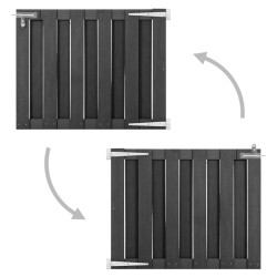vidaXL Gartentor WPC 100 x 80 cm Grau