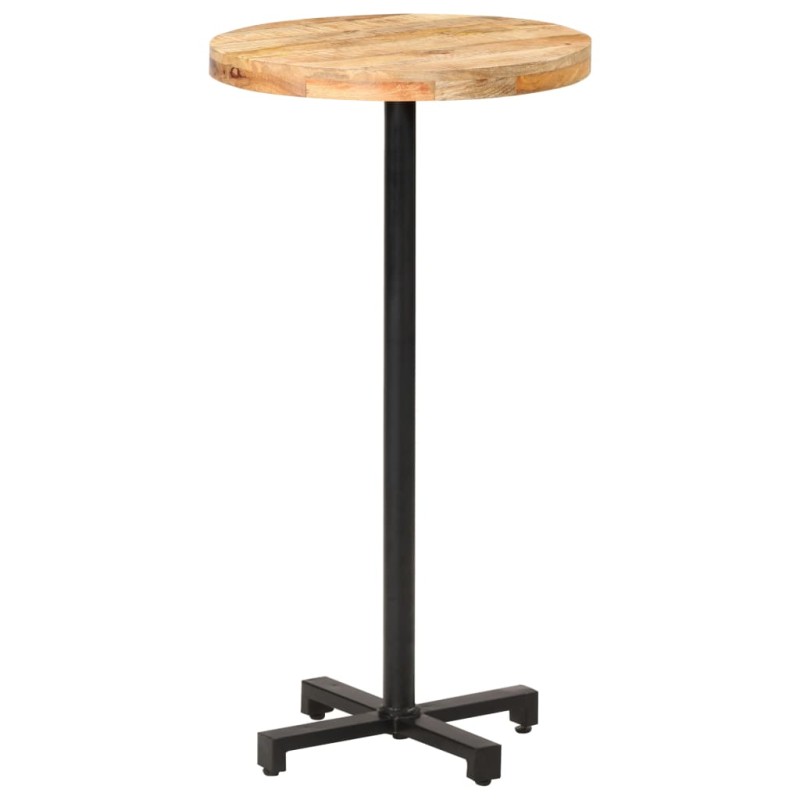 vidaXL Bartisch Rund Ø60x110 cm Raues Mangoholz vidaXL Bartisch Rund Ø60x110 cm Raues Mangoholz