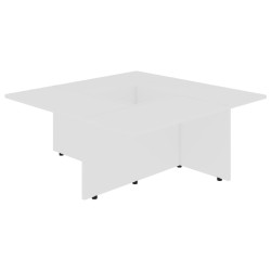 vidaXL Couchtisch Weiß 79,5x79,5x30 cm Holzwerkstoff
