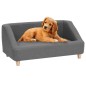 vidaXL Hundesofa Grau 85x50x39 cm Leinen vidaXL Hundesofa Grau 85x50x39 cm Leinen