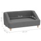 vidaXL Hundesofa Grau 85x50x39 cm Leinen vidaXL Hundesofa Grau 85x50x39 cm Leinen
