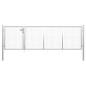 vidaXL Gartentor Stahl 350 x 100 cm Silbern vidaXL Gartentor Stahl 350 x 100 cm Silbern