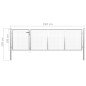 vidaXL Gartentor Stahl 350 x 100 cm Silbern vidaXL Gartentor Stahl 350 x 100 cm Silbern