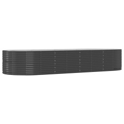 vidaXL Hochbeet Anthrazit 367x140x68 cm Pulverbeschichteter Stahl