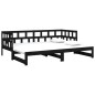 vidaXL Tagesbett Ausziehbar Schwarz Massivholz Kiefer 2x(90x190) cm vidaXL Tagesbett Ausziehbar Schwarz Massivholz Kiefer 2x(90x190) cm