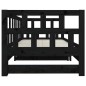 vidaXL Tagesbett Ausziehbar Schwarz Massivholz Kiefer 2x(90x190) cm vidaXL Tagesbett Ausziehbar Schwarz Massivholz Kiefer 2x(90x190) cm