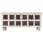 vidaXL Aufbewahrungstruhe Weiß 110 x 40 x 45 cm Massivholz Akazie vidaXL Aufbewahrungstruhe Weiß 110 x 40 x 45 cm Massivholz Akazie