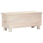 vidaXL Aufbewahrungstruhe Weiß 110 x 40 x 45 cm Massivholz Akazie vidaXL Aufbewahrungstruhe Weiß 110 x 40 x 45 cm Massivholz Akazie