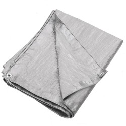 vidaXL Abdeckplane 90 g/m² 8x12 m Grau HDPE