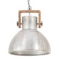 vidaXL Hängelampe Industriestil 25 W Silbern Rund 40 cm E27 vidaXL Hängelampe Industriestil 25 W Silbern Rund 40 cm E27