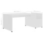 vidaXL Couchtisch Weiß 90x45x35 cm Holzwerkstoff vidaXL Couchtisch Weiß 90x45x35 cm Holzwerkstoff