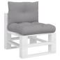 vidaXL Palettenkissen 2-tlg. Grau Stoff vidaXL Palettenkissen 2-tlg. Grau Stoff