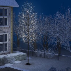 vidaXL Weihnachtsbaum 2000 LEDs Kaltweißes Licht Kirschblüten 500 cm