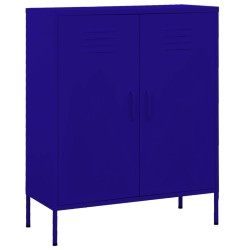 vidaXL Lagerschrank Marineblau 80x35x101,5 cm Stahl    