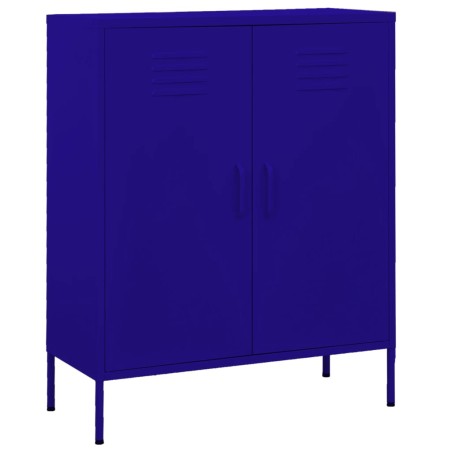 vidaXL Lagerschrank Marineblau 80x35x101,5 cm Stahl    