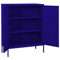 vidaXL Lagerschrank Marineblau 80x35x101,5 cm Stahl    