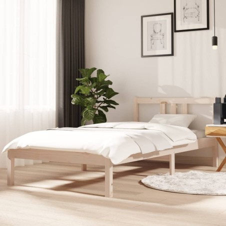 vidaXL Massivholzbett 90x190 cm