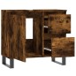 vidaXL Badschrank Räuchereiche 65x33x60 cm Holzwerkstoff vidaXL Badschrank Räuchereiche 65x33x60 cm Holzwerkstoff