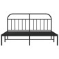 vidaXL Bettgestell mit Kopfteil Metall Schwarz 180x200 cm vidaXL Bettgestell mit Kopfteil Metall Schwarz 180x200 cm